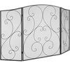 VEVOR Trijų panelių židinio apsauginis ekranas, 122 x 76,7 cm, juodas