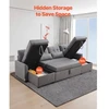 Koduva VEVOR U formos sofa lova, pilka, 287 x 145 x 91 cm