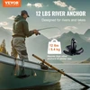 Koduva VEVOR upės inkaras, 12 lb, ketaus, juodas, vinilu dengtas, su apkaba