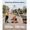 Koduva VEVOR uždaros erdvės trikojis rinkinys, 1179 kg gervė, 1,45 m reguliuojamos kojos, 30 m trosas, 10 m apsauga nuo kritimo