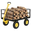 Koduva VEVOR V1400 plieno sodo vežimėlis, geltonas ir juodas, 635 kg
