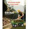 VEVOR V680 sodo vežimėlis ant ratų, plieno, geltonas / juodas, 308,44 kg