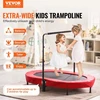 VEVOR Vaikų batutas 56x36 colių, sulankstomas mini batutas su rankena, raudonas
