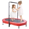 VEVOR Vaikų batutas 56x36 colių, sulankstomas mini batutas su rankena, raudonas