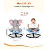 VEVOR Vaikų sukamasis kėdės žaislas, dramblio formos, mėlyna, 220 lbs
