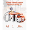 Koduva VEVOR vakuuminės kameros ir siurblio rinkinys, 5,7 l, 100 l/min, nerūdijančio plieno, su akriliniu dangčiu