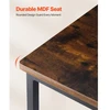 Koduva VEVOR valgomojo kėdžių komplektas, 2 vnt., medinės su metaliniu rėmu ir atlošu, juoda ir retro ruda