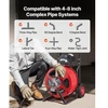 VEVOR Vamzdžių valymo mašina 30 m x 19 mm, automatinio padavimo, su 4 antgaliais ir kojiniu jungikliu