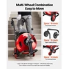 VEVOR Vamzdžių valymo mašina 30 m x 19 mm, automatinio padavimo kanalizacijos sraigtas, 6 peiliai