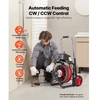 VEVOR Vamzdžių valymo mašina 30 m x 10,5 mm, automatinis padavimas, ant ratų, su 8 pjaustytuvais