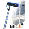 Koduva VEVOR vandeniu maitinamas valymo rinkinys, 11 m saulės panelių valymo kotas su išskleidžiama rankena, 180° pasukama šepetėlio galvutė ir 20 m žarna