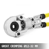 Koduva VEVOR varinių vamzdžių užspaudimo replės, V 12–28 mm, TH 16–32 mm, 360° galvutė