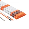 VEVOR Važiuojamosios dalies žymekliai, 50 vnt., 122 cm, 0,79 cm, oranžiniai stiklo pluošto kuolai su atspindinčia juosta