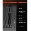 Koduva VEVOR vidutinio dydžio PC žaidimų korpusas, grūdinto stiklo panelė, 3 x 120 mm ARGB ventiliatoriai, iki 320 mm GPU