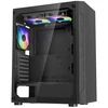 Koduva VEVOR vidutinio dydžio PC žaidimų korpusas, grūdinto stiklo panelė, 3 x 120 mm ARGB ventiliatoriai, iki 320 mm GPU