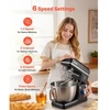 VEVOR Virtuvinis plaktuvas, 8,3 QT tešlos maišyklė, 1400 W, 6+P greičių, pakreipiama galvutė, juodas