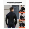 Koduva VEVOR vyriški marškiniai su sagomis, ilgomis rankovėmis, slim fit, juodi