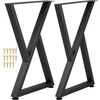 VEVOR Z formos metalinės stalo kojelės, juodos, 71,1 x 45,7 cm, 2 vnt.