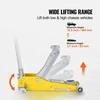 VEVOR Žemo profilio grindų domkratas 3 t, aliuminis, hidraulinis, 3.7"–18.3" (geltonas)