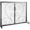 VEVOR Židinio apsauga su 2 panelėmis, 990 x 802 mm, juoda, vintage