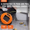 VEVOR Žvejybos juosta kabelio traukikliui, 30,5 m, 4,23 mm, stiklo pluoštas, plastikinis korpusas
