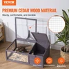 VEVOR Vėžlio namelis MSH-T02, medinis, pilkas, 97 x 61 x 33 cm