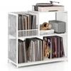 Koduva Vinilinio grotuvo stovas su 3 nuimamais skirstytuvais, baltas, 83 x 36 x 76,5 cm
