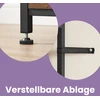 Koduva Virtuvės lentyna mikrobangų krosnelei, 40,1 x 60,1 x 170,1 cm, plienas, ruda-juoda