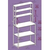 Koduva Virtuvės lentyna mikrobangų krosnelei, 80 x 40 x 167 cm, su 6 kabliukais, ruda-juoda