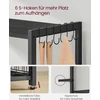 Koduva Virtuvės lentyna su 2 metaliniais krepšiais ir kabliukais, 35 x 80 x 95 cm, antracito pilka