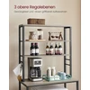 Songmics Virtuvės lentyna su 6 lentynomis ir 6 kabliukais, 40 x 80 x 167 cm, pilkai juoda