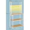 Koduva Virtuvės lentyna su LED apšvietimu, reguliuojamomis lentynomis ir 8 kabliukais, 40 x 80 x 168,4 cm