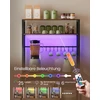 Koduva Virtuvės lentyna su LED apšvietimu ir lizdais, 40 x 80 x 168,4 cm, ruda, juoda