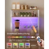 Koduva Virtuvės lentyna su LED apšvietimu ir lizdais, 40 x 80 x 168,4 cm, aukso ąžuolo ir matinė balta