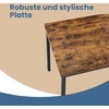 Songmics Virtuvės stalo komplektas su 2 suolais, 110 x 70 x 75 cm, plienas, ruda-juoda
