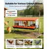 VEVOR Vištų lizdas, 4 skyriai, su atraminėmis kojomis, cinkuotas plienas ir PP plastikas, oranžinis, 106 x 53 x 68 cm