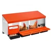 VEVOR Vištų lizdas CNB-04, 4 skyrių, cinkuotas plienas ir PP, oranžinis, 106 x 53 x 48 cm
