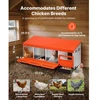 VEVOR Vištų lizdas CNB-04, 4 skyrių, cinkuotas plienas ir PP, oranžinis, 106 x 53 x 48 cm