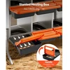 Koduva Vištų lizdinė dėžė VEVOR, 10 skyrių, su atraminėmis kojomis, cinkuotas plienas ir PP plastikas, oranžinė, 132 x 53 x 99 cm