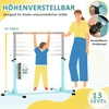 Koduva Võimlemisvarras, 13 kõrgusastmega, kuni 75 kg, terasest ja pöögipuidust, helesinine
