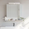 Koduva Vonios kambario sieninė spintelė su LED apšvietimu, 70 x 75 cm, balta