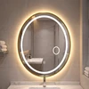 Koduva Vonios veidrodis su apšvietimu 60 x 50 cm ovalus, reguliuojamas LED sieninis veidrodis, 3 šviesos spalvos