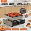 Koduva Waffle makeris ir crepe aparatas VEVOR PC-9, 9 vnt., 76 mm, 850 W, sidabrinis, nerūdijantis plienas