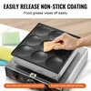 Koduva Waffle makeris ir crepe aparatas VEVOR PC-9, 9 vnt., 76 mm, 850 W, sidabrinis, nerūdijantis plienas