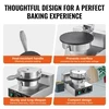 Koduva Waffle makeris VEVOR HT-1A, 1230 W, sidabrinis, nerūdijančio plieno