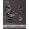 Koduva Žaidimų kėdė su kojų atrama ir galvos pagalvėle, reguliuojamo aukščio, pilkai rusva, 70 x 70 x 119–129 cm