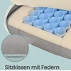 Koduva Žaidimų kėdė su kojų atrama, pilka, 70 x 70 x 123,5–133 cm, iki 150 kg