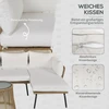 Lauko baldų komplektas Aosom 3 dalių sodo baldų komplektas iš PE ratano, su dviviete sofa, gultu ir staliuku, kava + kreminė balta