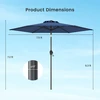 Lauko baldų komplektas Koduva Sodo skėtis 230 cm, tamsiai mėlynas, su rankena