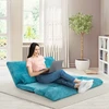 Lauko baldų komplektas Koduva Sulankstomas grindų sofa-lova su 2 juosmens pagalvėmis, mėlyna